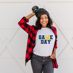 Game Day in Ann Arbor T-Shirt | Maize and Blue Tee | Michigan Wolverines Shirt | S-3XL