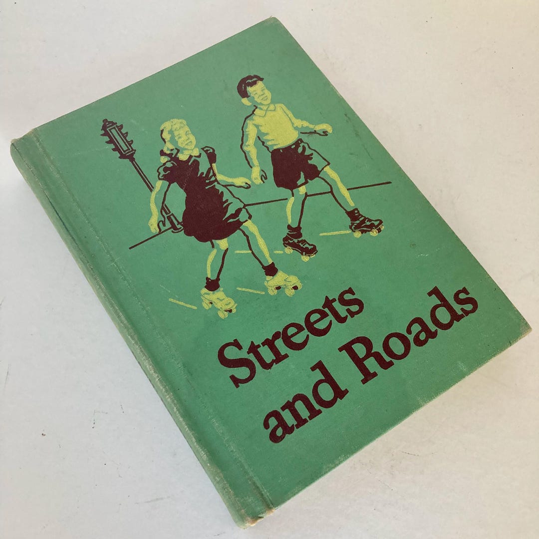 Vintage Textbook, Streets and Roads From 1946, Midcentury School Book ...
