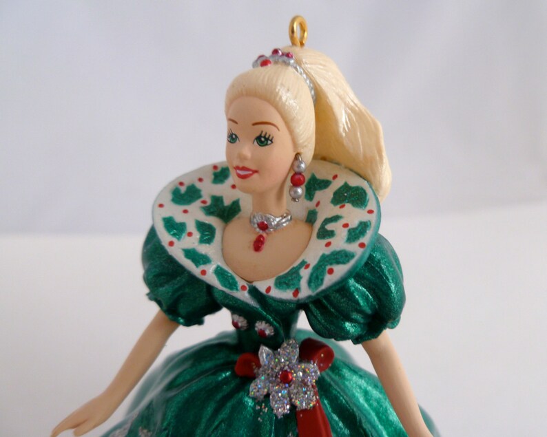 Hallmark Barbie ornament Holiday Barbie Barbie in Green Etsy