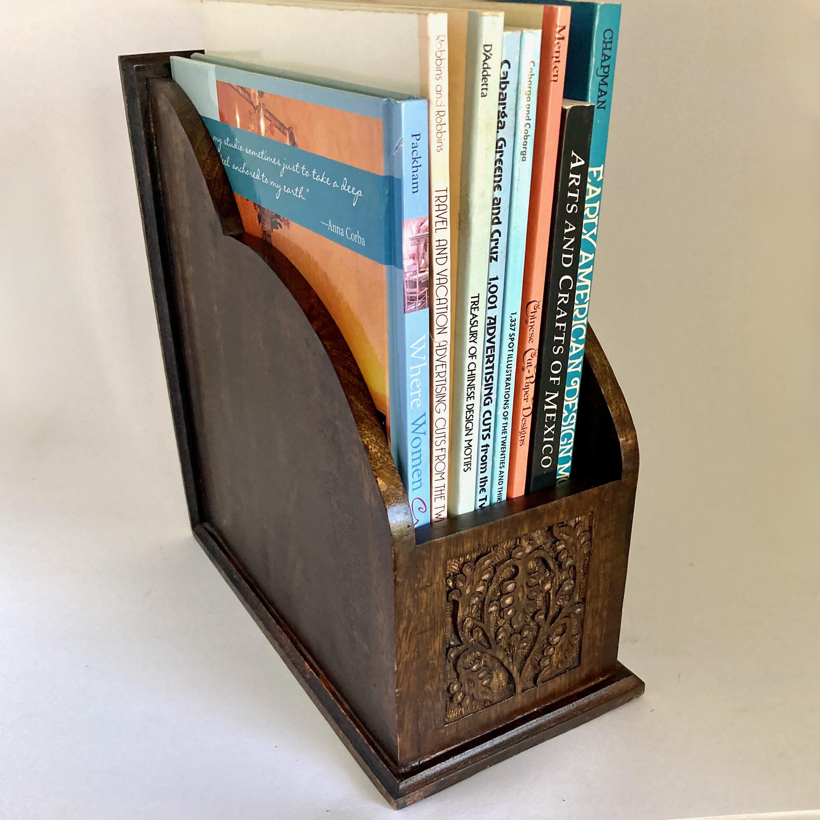 Vintage Wooden Magazine Holder - Etsy