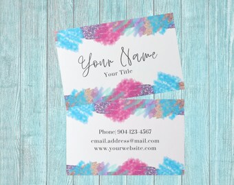 Customizable/ Printable Business Card Template - Etsy
