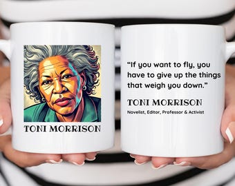 Toni Morrison Black History double-sided Coffee Mug, Black women, mother, Black writer, African American culture, Black owned, home decor.