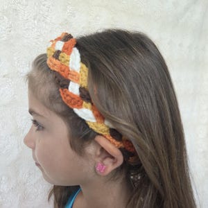 Braided Headband; Handmade Headband; Crocheted Headband; Knit Headband; Multicolor Headband
