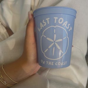 Coppe per addio al nubilato dell'ultimo brindisi sulla costa / Bomboniere per addio al nubilato / Regali per feste di Bach / Personalizzate /
