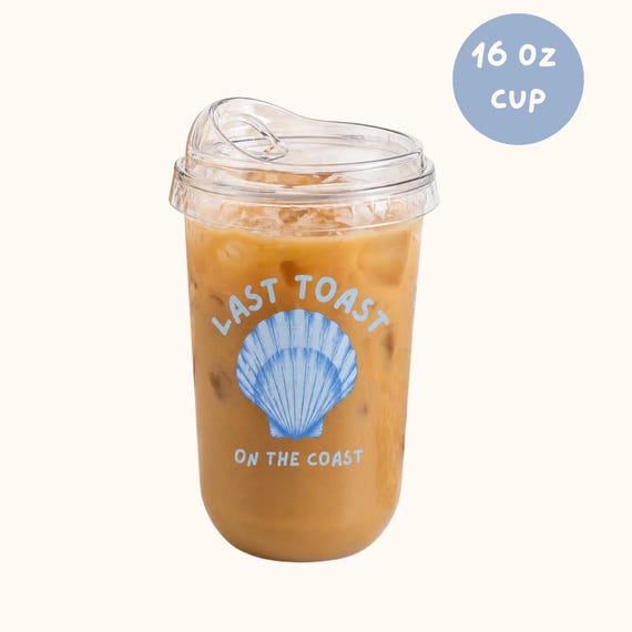Last Toast on the Coast Bachelorette Cups, Beach Bach Party Favors, 16 oz Plastic Cups