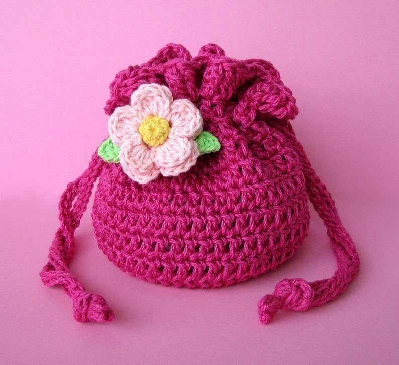 PDF Crochet Pattern Drawstring Bag / Pouch image 5
