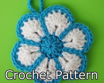 PDF Crochet Pattern -  Flower Scrubby