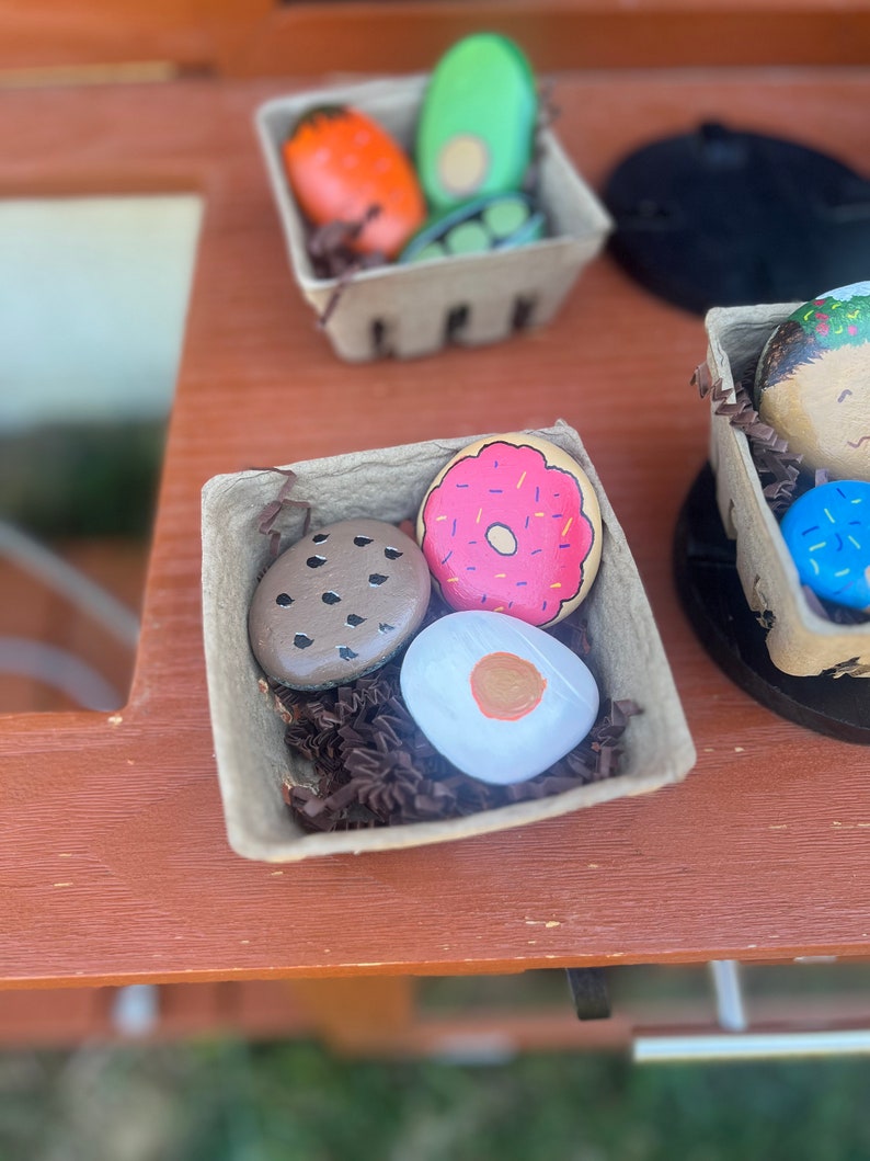 Hand-painted Rock Food Realistic & Fun Decorative Pieces - Etsy
