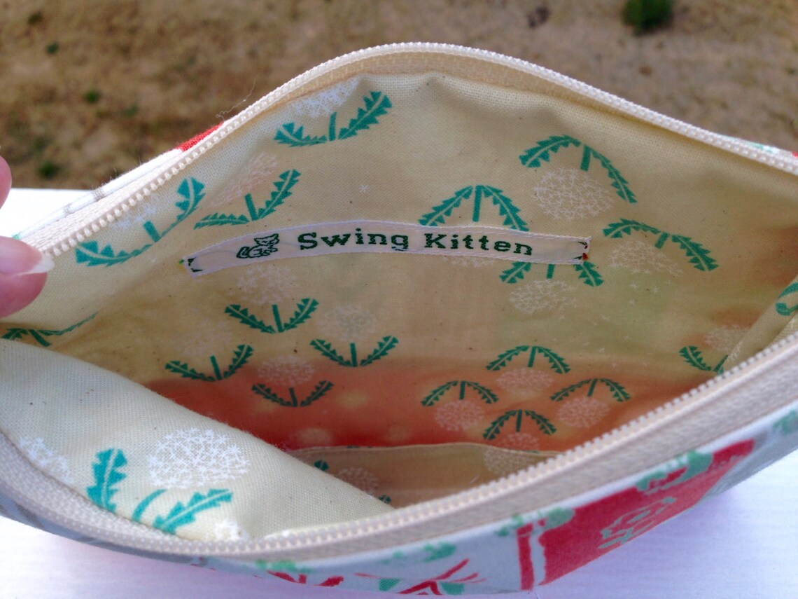 Zipper Bag Zippered Pouch Small Zipper Pouch Makeup Bag Craft Etsy