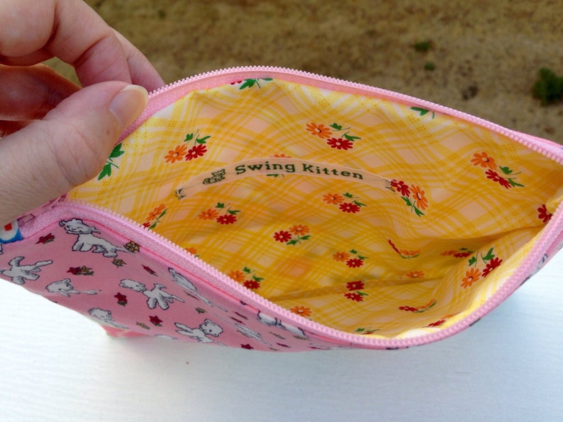 Cute zipper bag zippered pouch small zipper pouch makeup bag Etsy