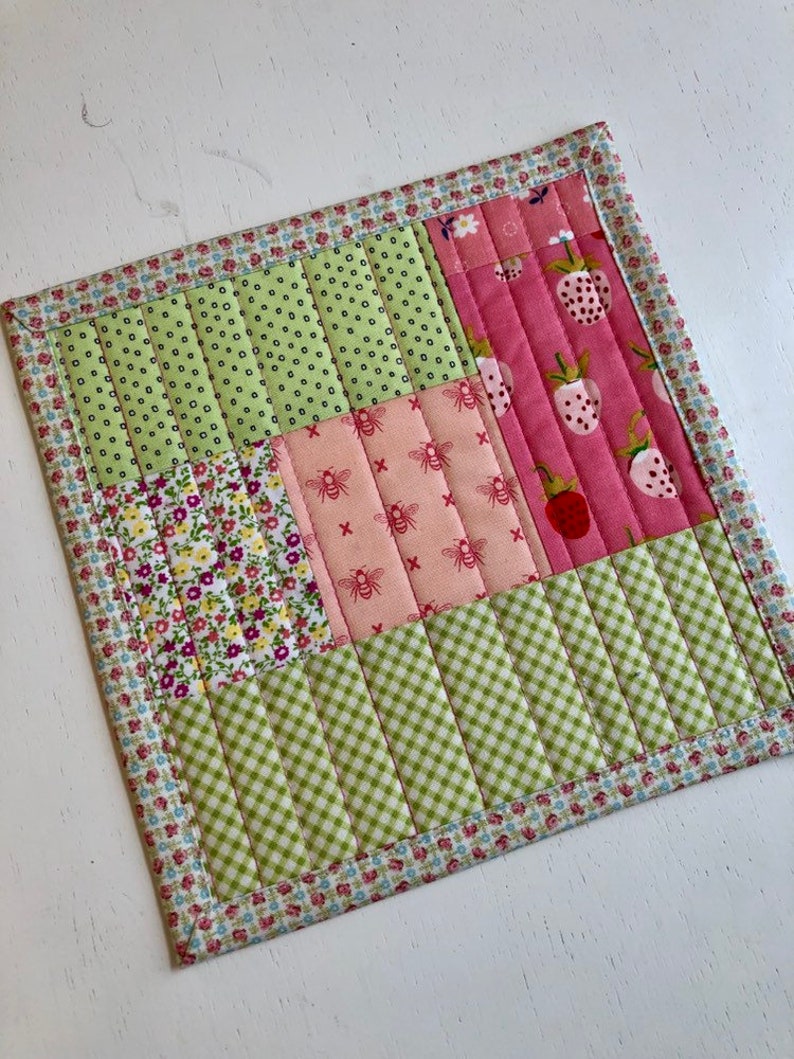 Spring mug rug mug mat snack mat table mat cottage decor gifts Etsy