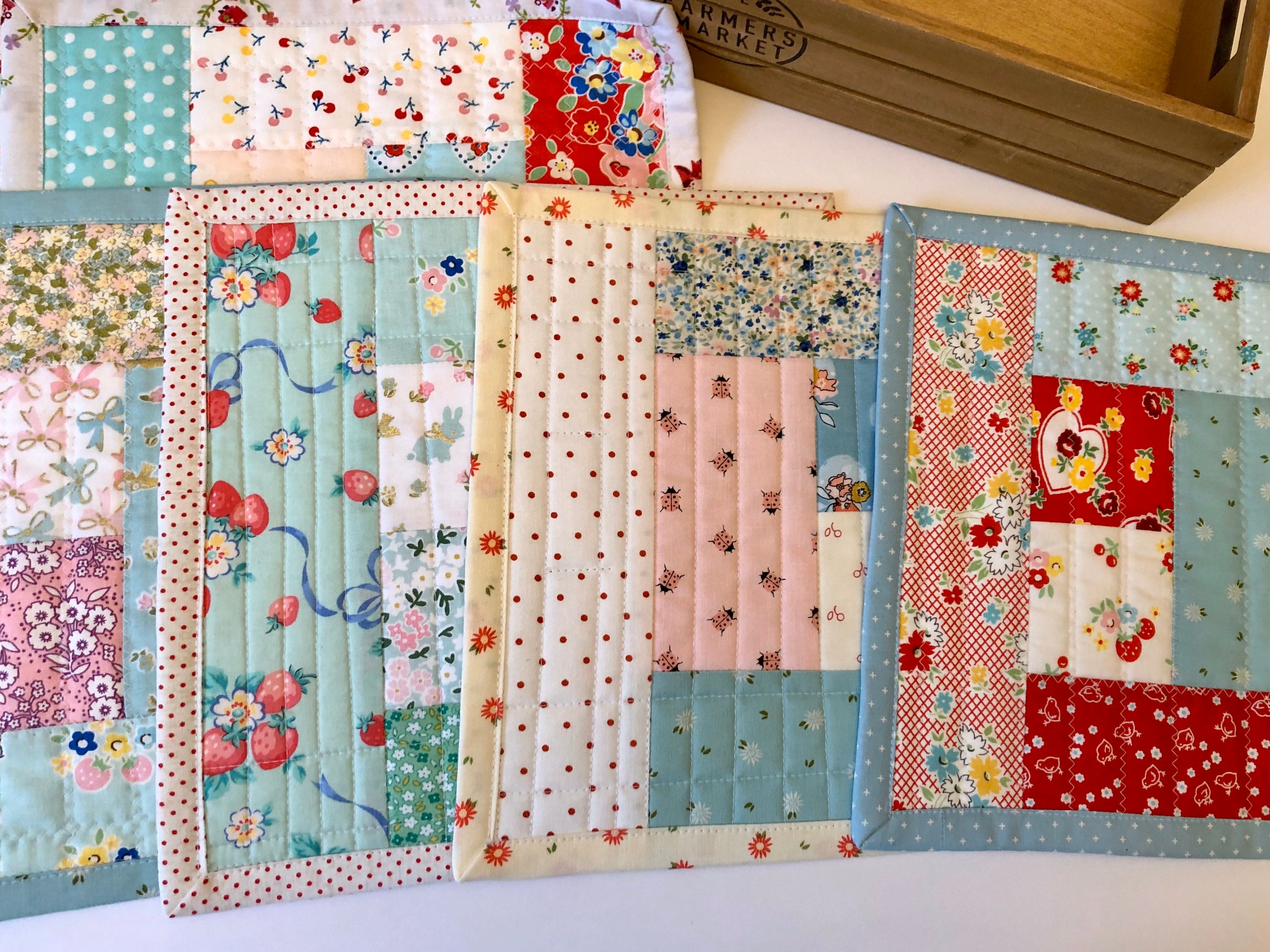 Acolchado taza alfombra taza alfombra casa de campo decoración | Etsy