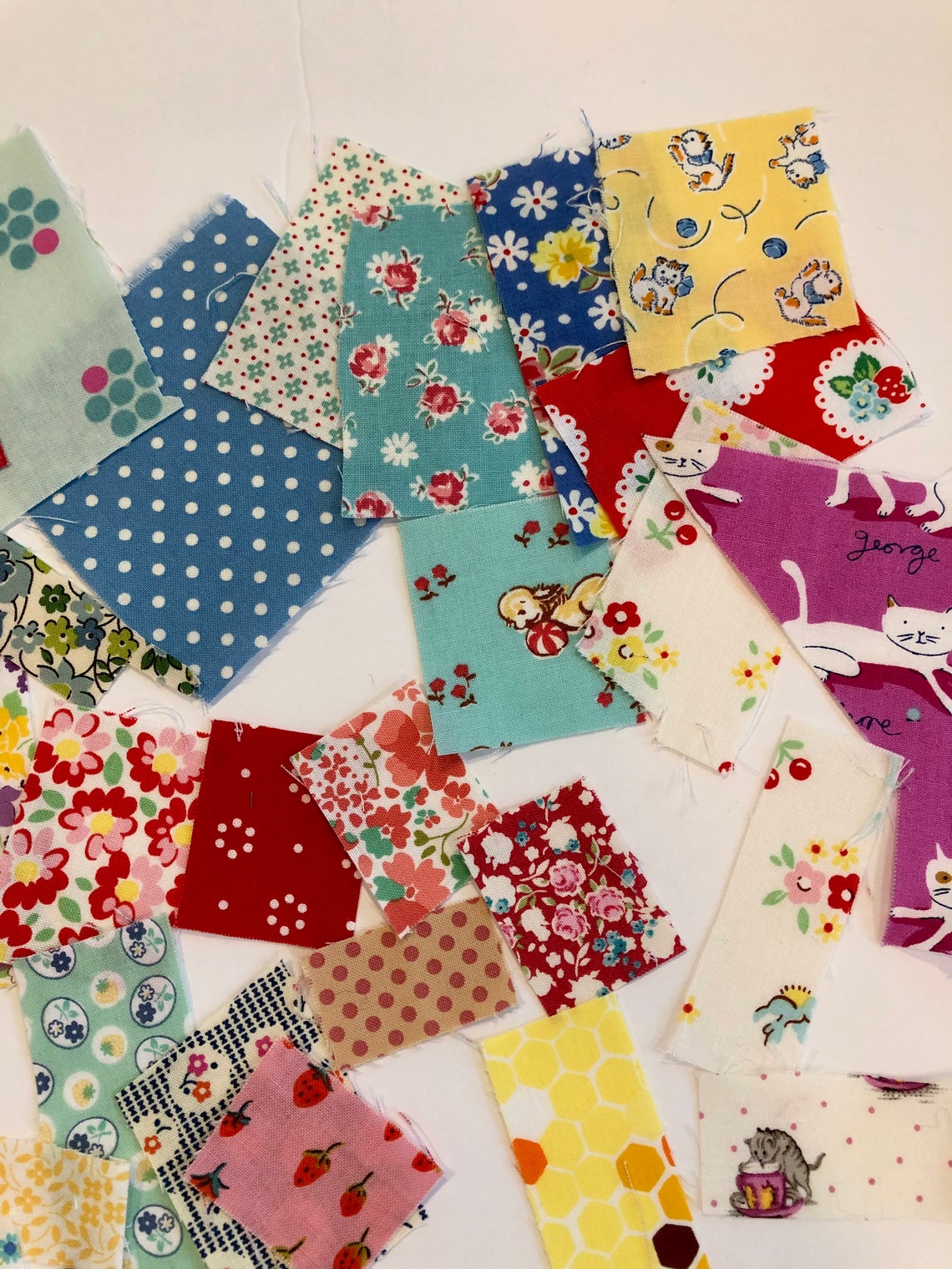 Fabric Scrap Pack Scrapbook Supplies Junk Journaling Mixed Media Art