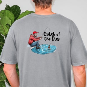 Funny Fishing and Drinking T-Shirt, Catching a Beer While Fishing, Dad Shirt, Party Shirt
