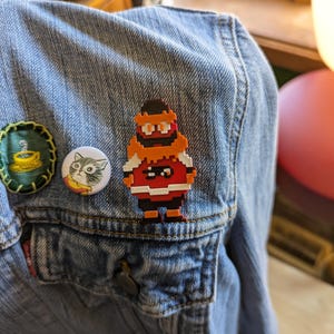 Gritty Pixel Art Pin