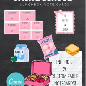 Back 2 School Lunchbox Note Cards – The Sweetest Girl Edition