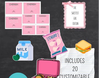 Back 2 School Lunchbox Note Cards – The Sweetest Girl Edition