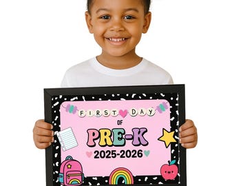 First/Last Day of School  BTS Canva Editable Pre-k-5th Signs