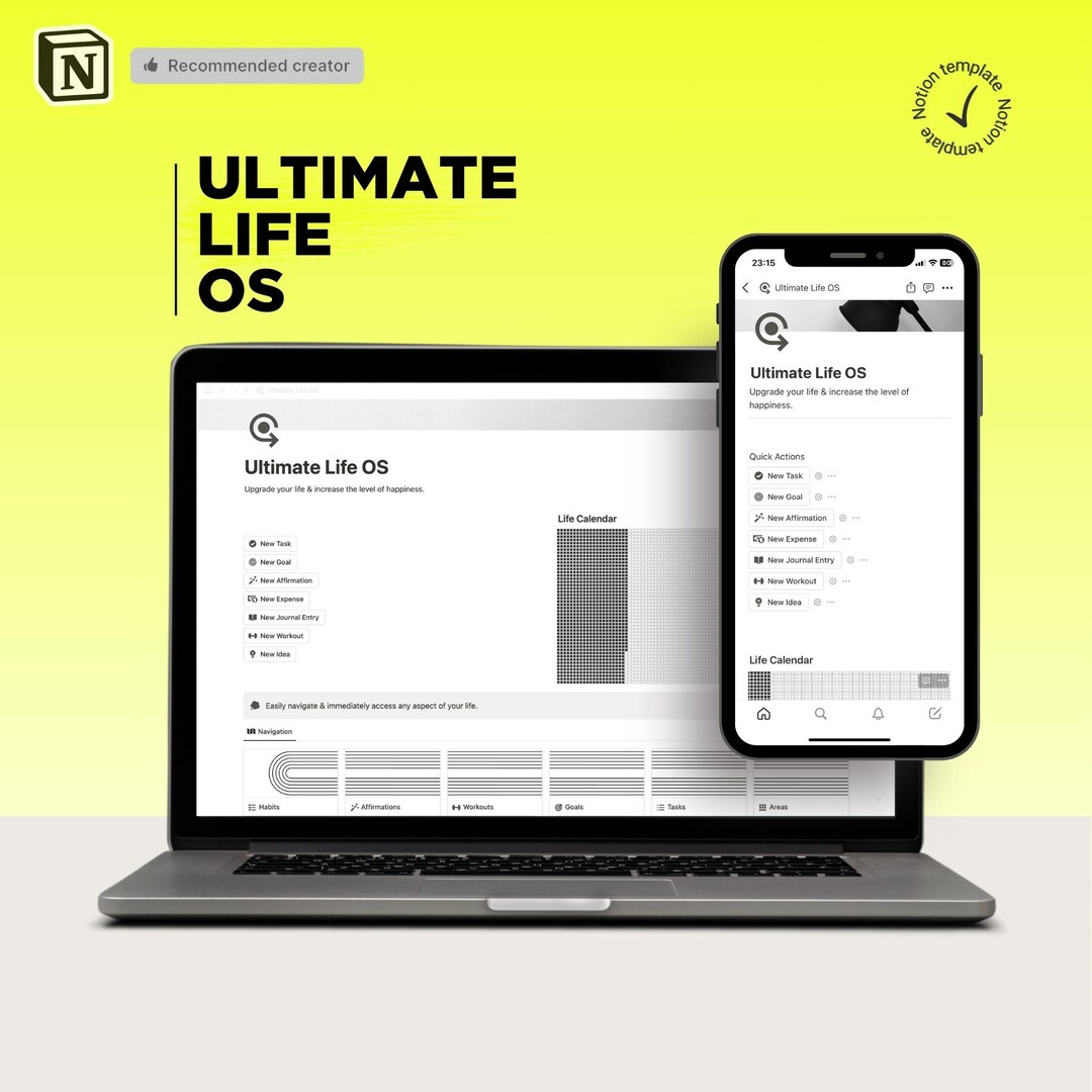 Ultimate Life OS | Notion Life Planner | Notion Life Manager | Goal ...