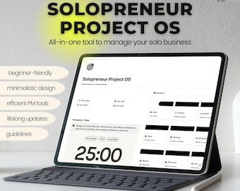 Solopreneur Notion Project Management System | Solopreneur Tracker | Solopreneur Journal | Notion Freelancer | Future Entrepreneur