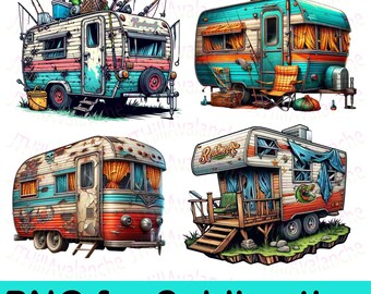 Redneck Camping Trailer PNG: Digital Download