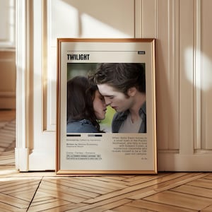 Twilight Movie Poster, Edward and Bella Print, Vampire Romance Decor