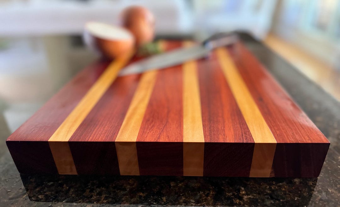 Personalized Padauk Yellow Heart Wood Cutting Board Free Board Personalized Padauk Yellow Heart Wood Cutting Board Free Board