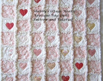 Applique Tutorial | Quilt Pattern | PDF Pattern | Instant Download | Heart Pattern | Charm Pack Pattern | Digital Download