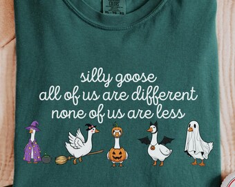 Inclusion Shirt, Autism T-Shirt, All of Us Are Different Neurodivergent Shirt, Silly Goose Halloween Special Education Teacher Shirt Gift