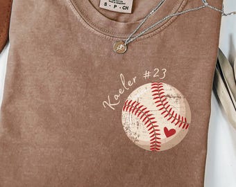 Custom Baseball Shirt, Mom Baseball Tee, Last Name And Number Shirt, Baseball Shirt With Number