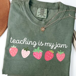 Comfort Colors® Teacher Shirt, Teacher Back to School Shirt, Cute Teacher Gifts, Teaching is My Jam, First Day Of School Shirt, Teach Tee