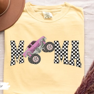 Monster Truck Mom Shirt, Floral Monster Truck, Truck Mama Shirt, Monster Trucks Are My Jam, Truck Party Shirt, Truck Lover tee image 1