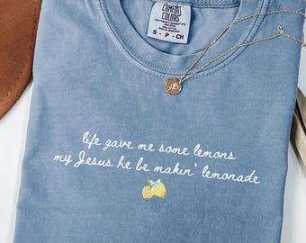 Lemonade Jesus shirt, Cute Lemonade Shirts, Life Gave Me Some Lemons, Christian Shirt