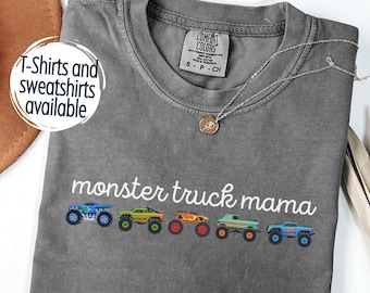 Monster Truck Mama Shirt, Truck Mom Shirts, Mom Of Boys, Truck Sweatshirts, Boy Mama T-Shirts, Truck Mama Sweatshirt