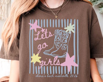 Camiseta personalizada para despedida de soltera, camiseta personalizada para despedida de soltera en Nashville, camisetas para despedida de soltera en grupo de chicas.