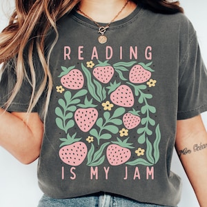 Reading Is My Jam Shirt, Book Lover Shirt, Reading Tee, Reader Shirt, Librarian TShirt, Book Lover Gift, Funny Reader T-Shirt, Bookworm Tees