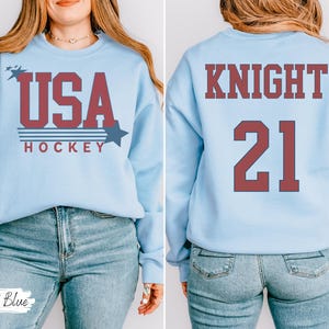 USA Hockey, USA Womens Hockey, Hockey Apparel, Hockey Sweatshirt, Winter Games Crewneck image 6