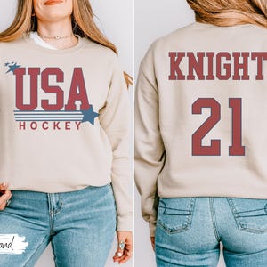 USA Hockey, USA Womens Hockey, Hockey Apparel, Hockey Sweatshirt, Winter Games Crewneck image 5