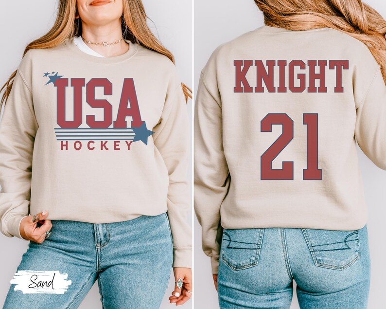 USA Hockey, USA Womens Hockey, Hockey Apparel, Hockey Sweatshirt, Winter Games Crewneck image 5