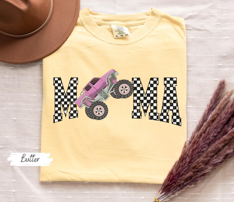 Monster Truck Mom Shirt, Floral Monster Truck, Truck Mama Shirt, Monster Trucks Are My Jam, Truck Party Shirt, Truck Lover tee Butter
