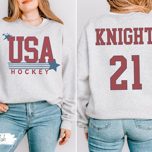 USA Hockey, USA Womens Hockey, Hockey Apparel, Hockey Sweatshirt, Winter Games Crewneck image 1