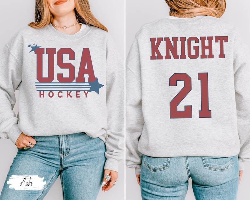 USA Hockey, USA Womens Hockey, Hockey Apparel, Hockey Sweatshirt, Winter Games Crewneck image 1