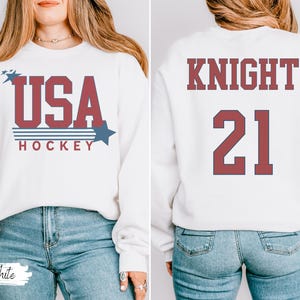 USA Hockey, USA Womens Hockey, Hockey Apparel, Hockey Sweatshirt, Winter Games Crewneck image 3