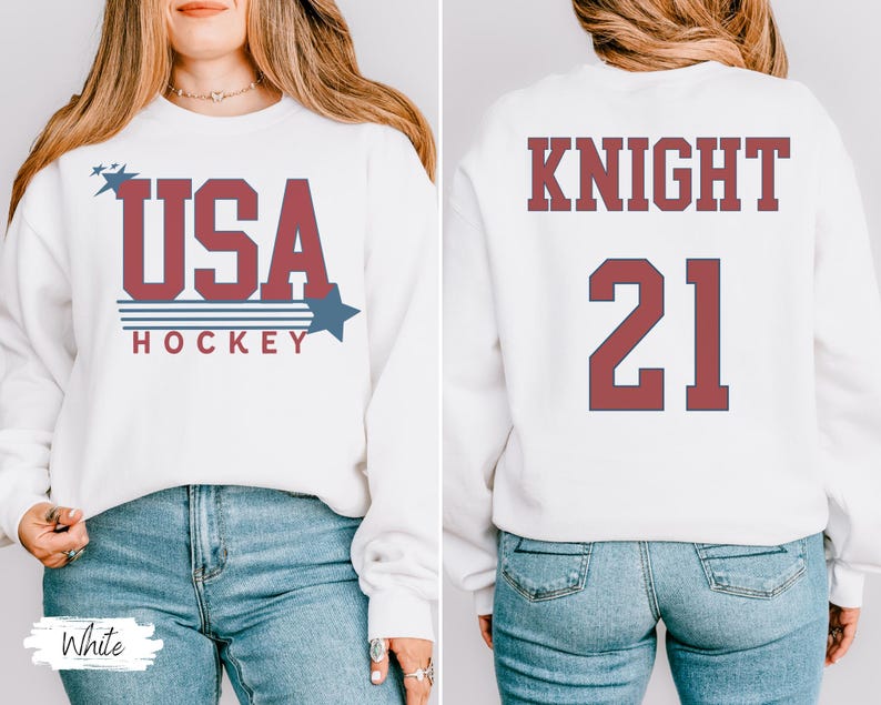 USA Hockey, USA Womens Hockey, Hockey Apparel, Hockey Sweatshirt, Winter Games Crewneck image 3