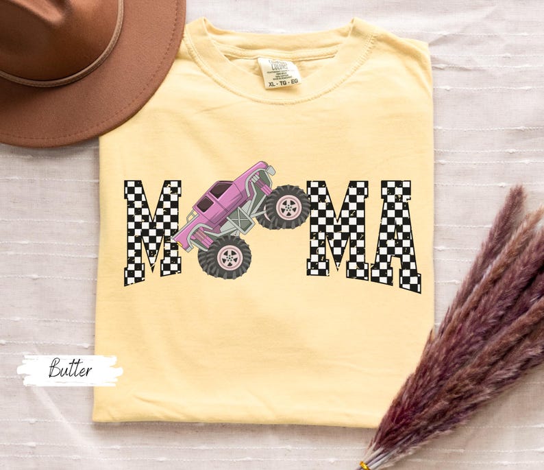 Monster Truck Mom Shirt, Floral Monster Truck, Truck Mama Shirt, Monster Trucks Are My Jam, Truck Party Shirt, Truck Lover tee image 1