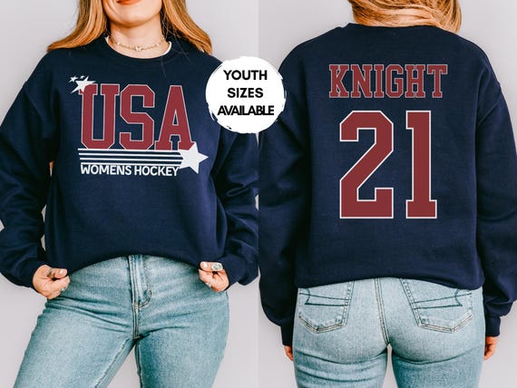 USA Hockey Sweatshirt, Winter Games Crewneck, Women's Hockey Apparel