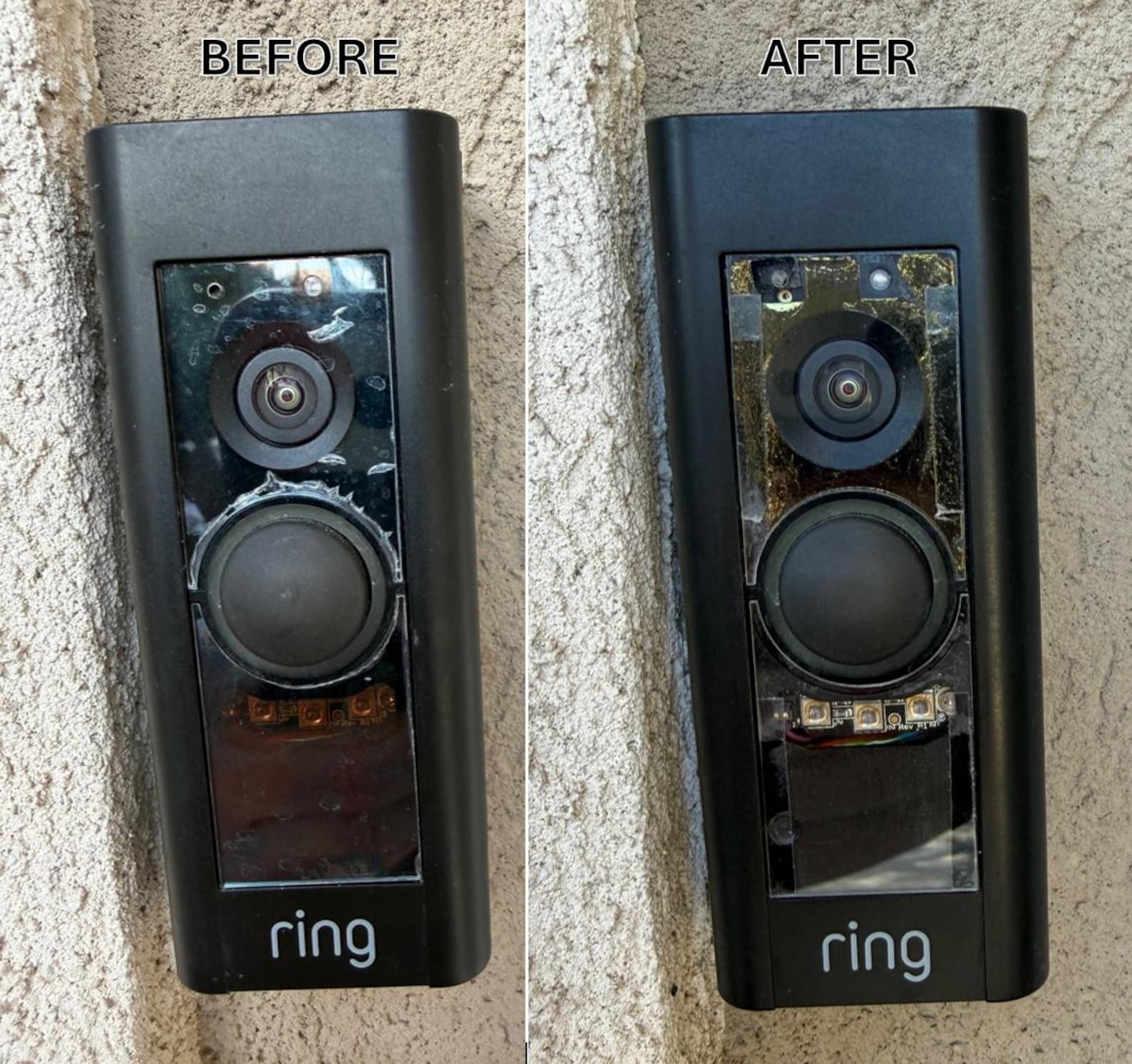 Replacement Lens Compatible With Older Ring Doorbell Pro – Pre-Installed Adhesive For Easy Installation