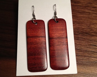 Bloodwood Rectangle Earrings