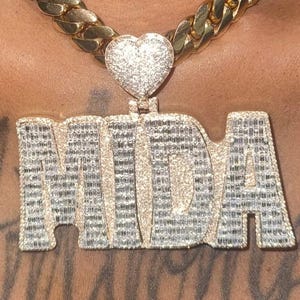 Pingente masculino com pingente de gelo, pingente de moissanita VVS, pingente de hip hop personalizado, pingente de diamante VVS com nome personalizado para festa de hip hop