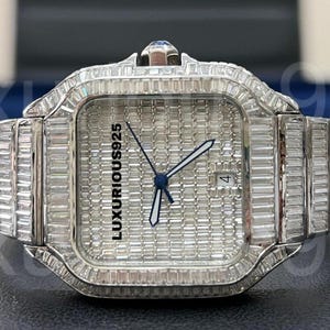 Premium VVS Moissanite Diamond Watch Automatic Movement Watch Fully Iced out Watch Stainless Steel Watch Iced out moissanite AP wristwatch